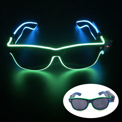 New Cool Wireless Glowing LED Light Up Glasses For Rave Festival Party Luminous Neon Mosaic Sunglasses Club Disco Eye Glasses