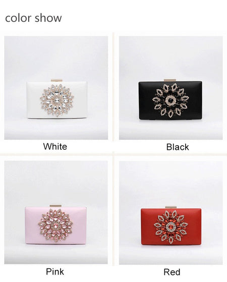 White Women Clutch Bag Wedding Clutch Purse Bridal Evening Crystal Summer Bags for Women 2021 Luxury Small Crossbody Bags