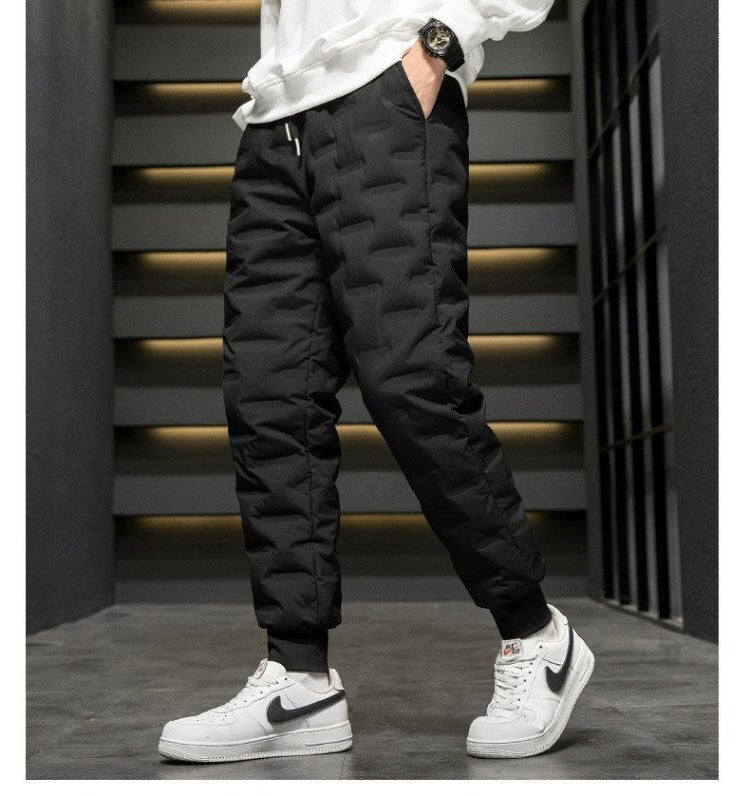 Men's down Cotton Trousers Windproof Waterproof Warm Winter Sports Loose Snowy Long Pants Youth Casual Faion Trendy  C...