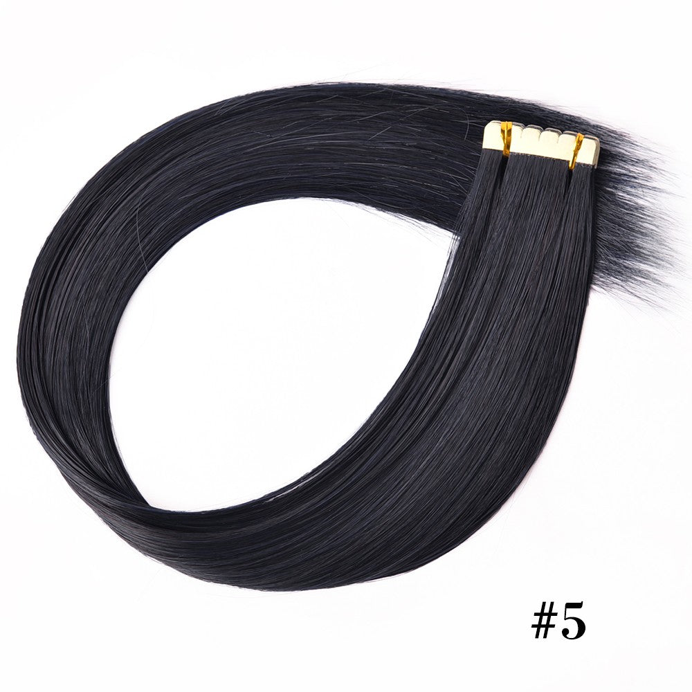 Synthetic Straight Tape In Hair Extensions 10pcs Natural Hair Extension 24inch For Women Invisible Double Sided Free Style