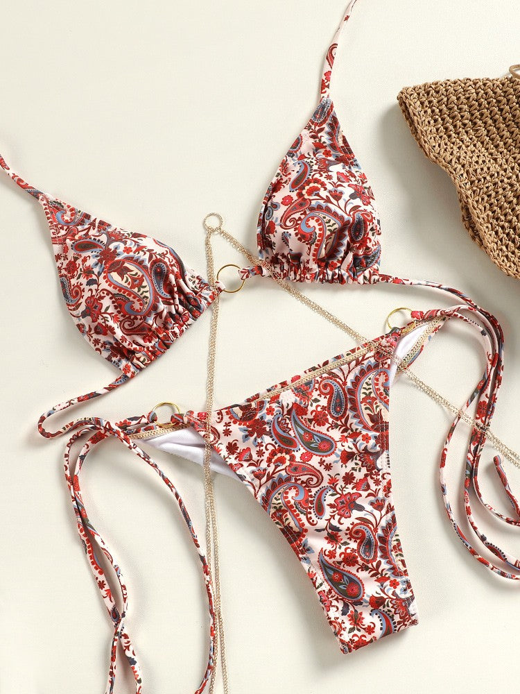 Brown Color Bikinis Bow Swimwear Women'S Summer Swimsuit 2025 Sexy Bikini Set Low Waist Beachwear Push Up Bathing Suits