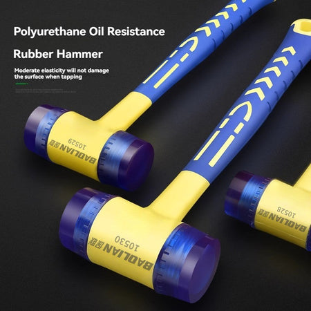 Detachable Insulated Double-Headed Installation Hammer 25mm-45mm Rubber Handle Soft Grip Hammer for Installation Work