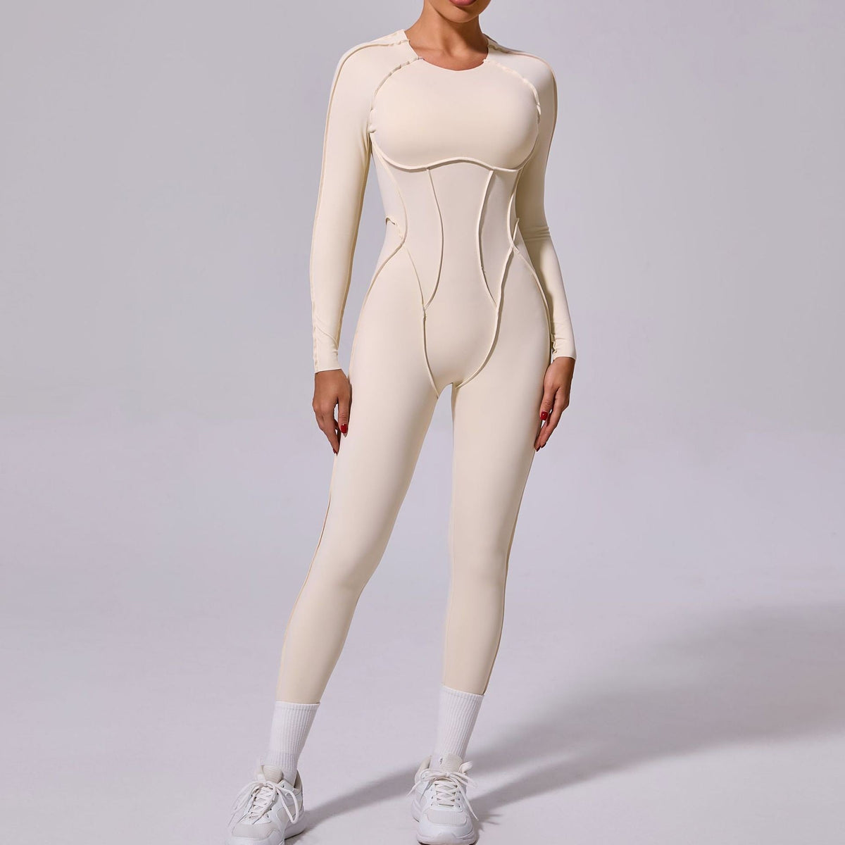 One-piece Yoga Jumpsuit Women Long Sleeved Set Quick Drying Yoga suit Gym Training Suit  Sportswear Bodysuits Women Fitness Set