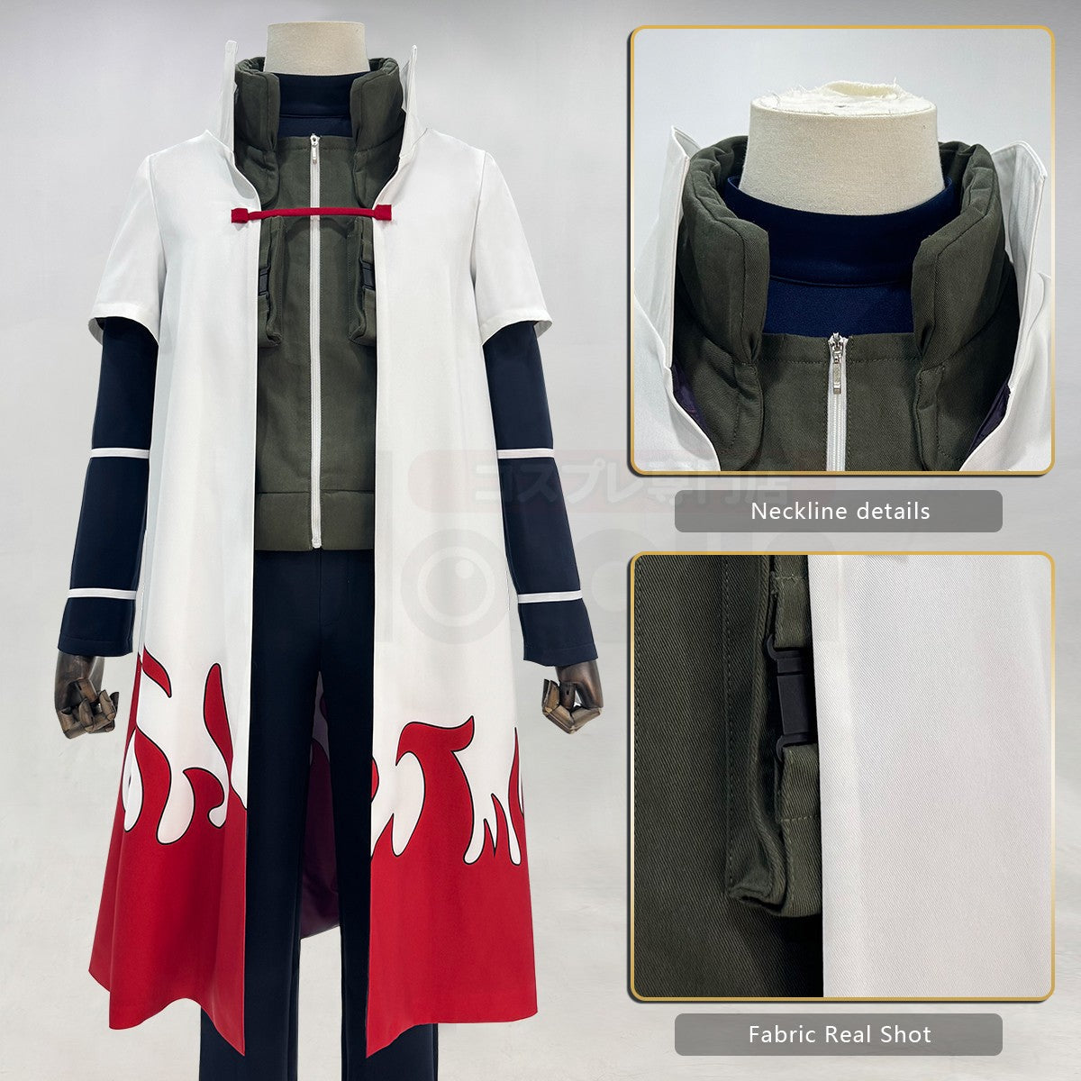 HOLOUN Anime Namikaze Minato Cosplay Costume Cloak Vest T-shirt Pants Pouch Cos Convention Gift