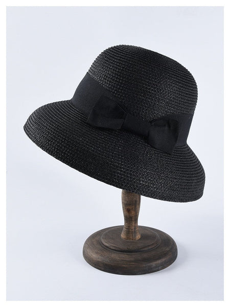 USPOP New women sun hats fashion bow straw hats casual summer wide brim drooping beach hat female summer hat