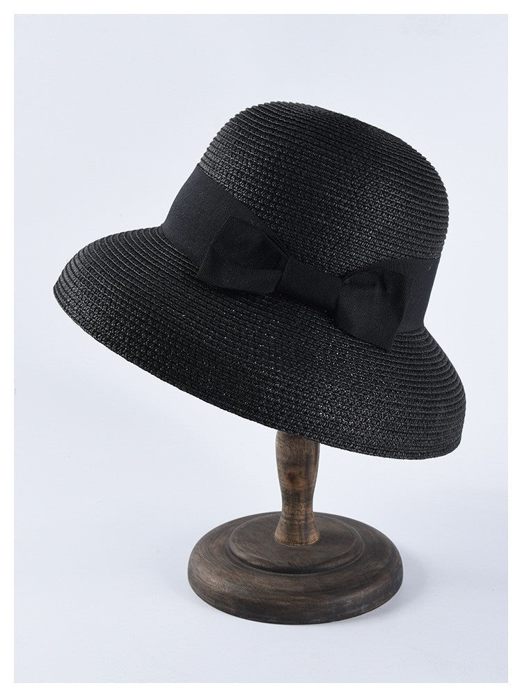 USPOP New women sun hats fashion bow straw hats casual summer wide brim drooping beach hat female summer hat
