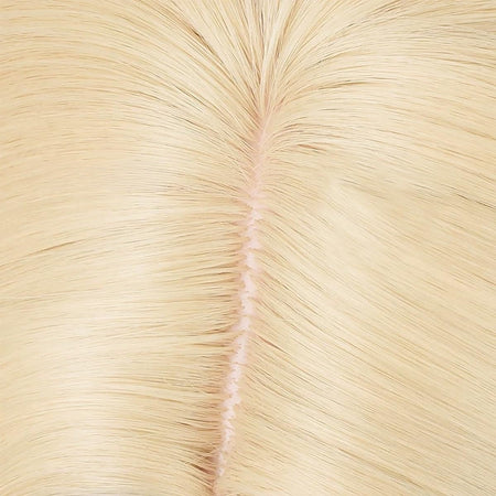Unisex Short Blonde Wig for Cosplay Costumes Synthetic Fiber Wig with Bangs Halloween Party Anime Wig