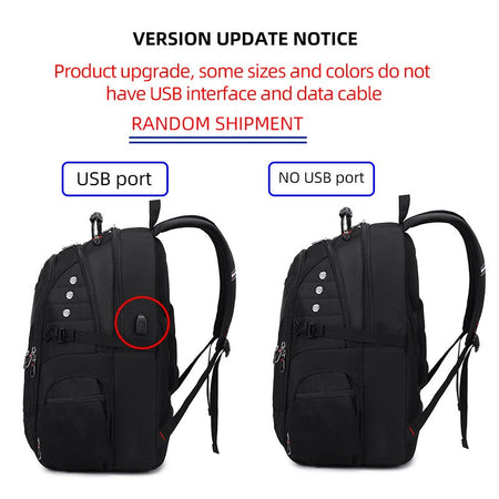 Brand Men's Backpack Anti-theft Waterproof 17inch Laptop Backpacks USB Charging Business Travel Backpack School Bag Male Mochila