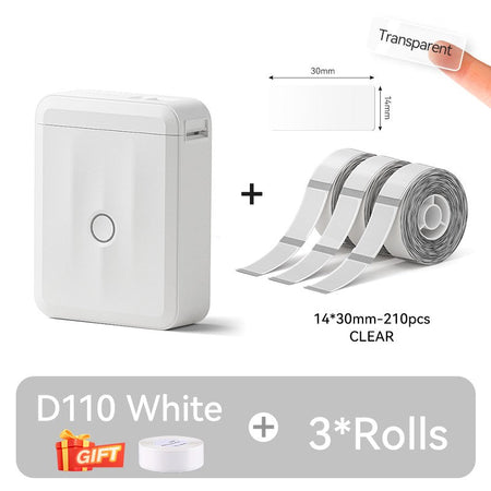 NIIMBOT D110 Upgraded Version Thermal Label Printer Mini Portable Smart Label Maker With Tape for Office Home Kitchen School