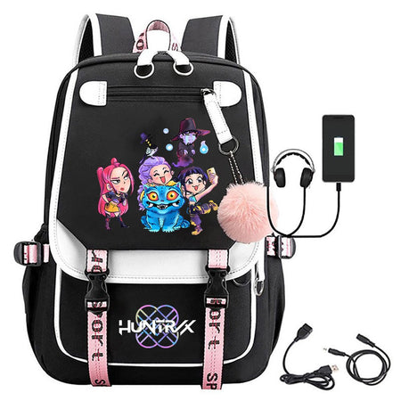School Backpack for Students KPop Movie Daily Bagpack 2025 Hot Movie Print Backpacks for Girl Boy Laptop Usb Port Bag for Kids