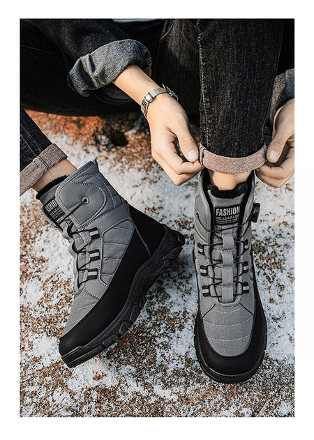 Men Top Quality Casual Snow Boots Waterproof Warm Winter Shoes Men Hiking Boots Outdoor Mountain Climbing Sneaker Man Trekking