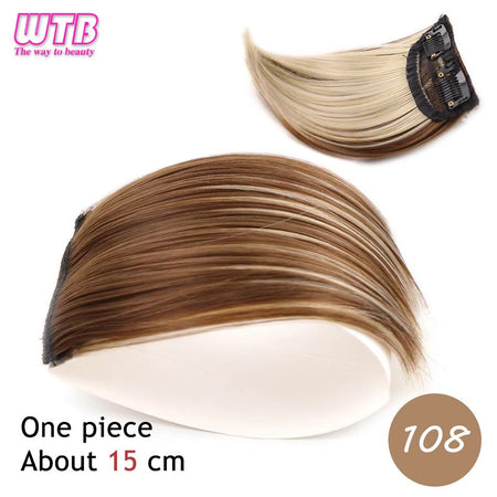 Synthetic Invisable Seamless Hair Pads Clip In One Piece 2Clips Increase hair volume Hair Extensions Top Side Cover Hairpiece