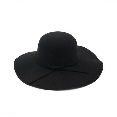 winter Hats For Women Bucket cap Soft Vintage Wide Brim Wool Felt Bowler Fedora Hat Floppy Cloche Women's Large Hat Church cap