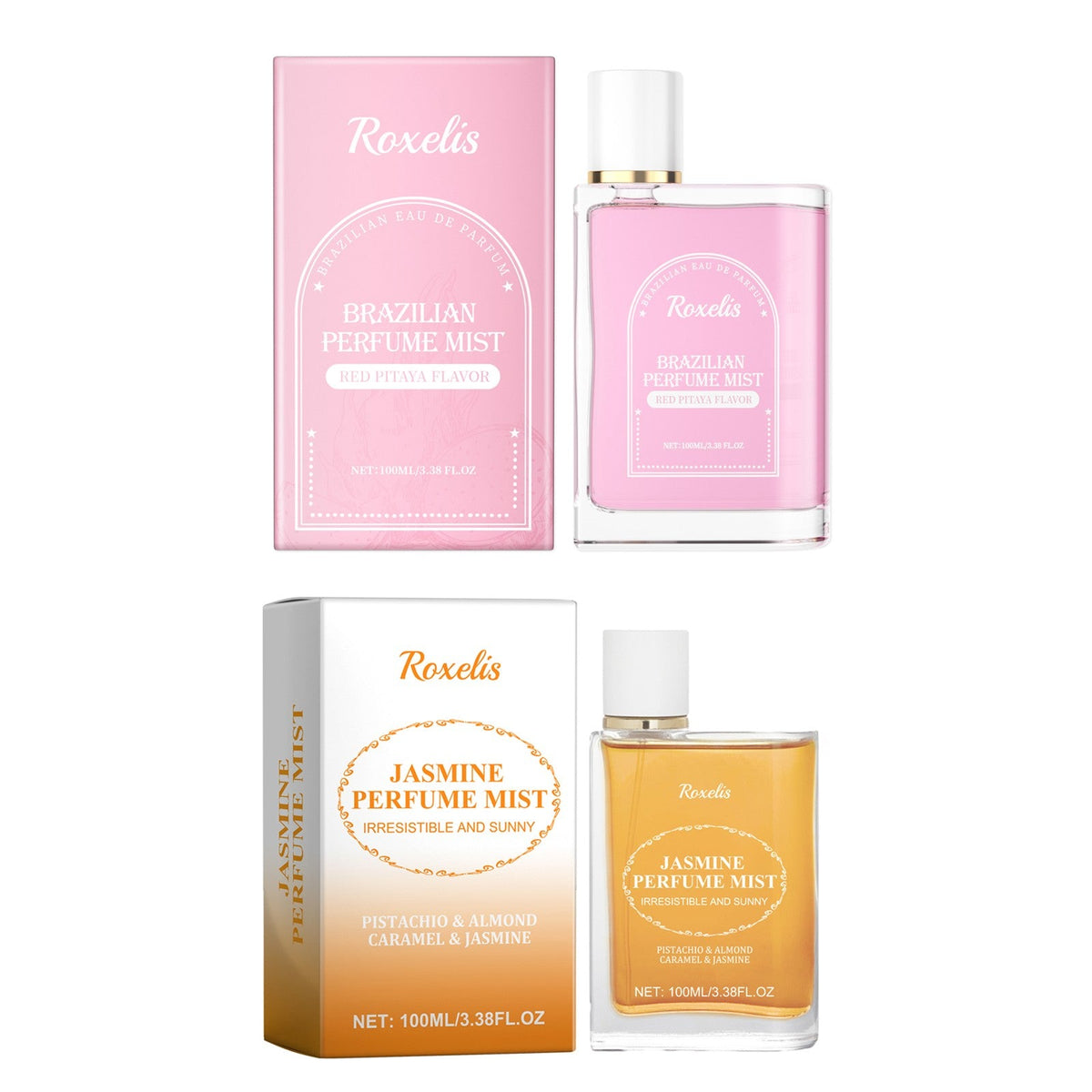 Roxelis 100ml Brazilian Style Perfume Light Fragrance Red Pitaya Jasmine Scent Fresh Long Lasting Aroma Dating Flirting Perfume