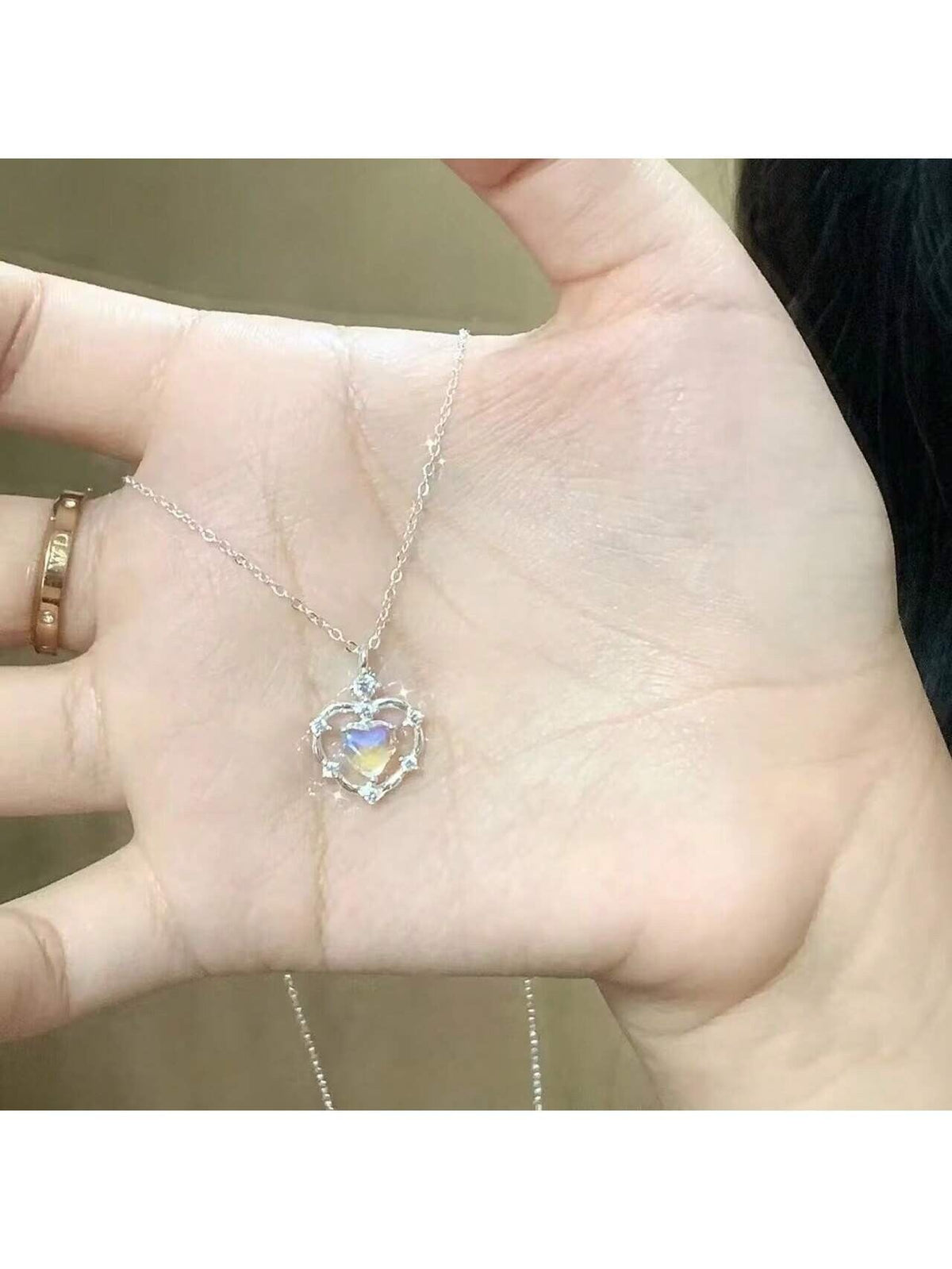 Women's Opal & CZ Heart Pendant Necklaces - Vintage Styles, Holiday Jewelry Gifts