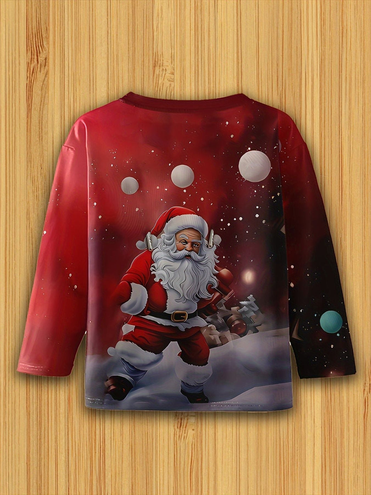 Children's Clothing Boys Tshirt Long Sleeve Creative 3D Christmas Print Kids Spring Fall Clothes Casual O-Neck Girl Clothes Tops