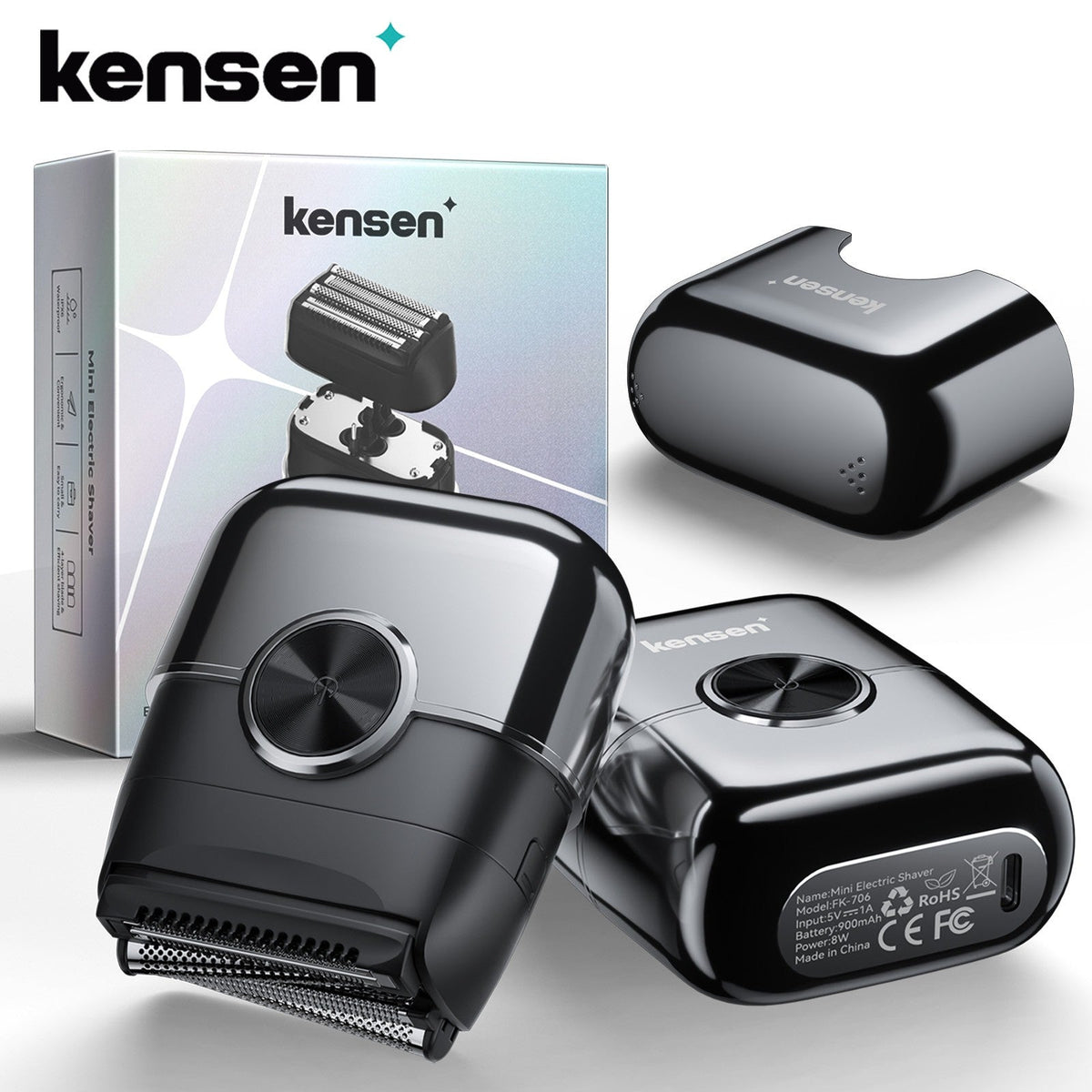 KENSEN S26 Electric Shaver for Men 4D Floating Blades Foil Shavers Waterproof 8000RPM Beard Trimmer Portable Mini Electric Razor