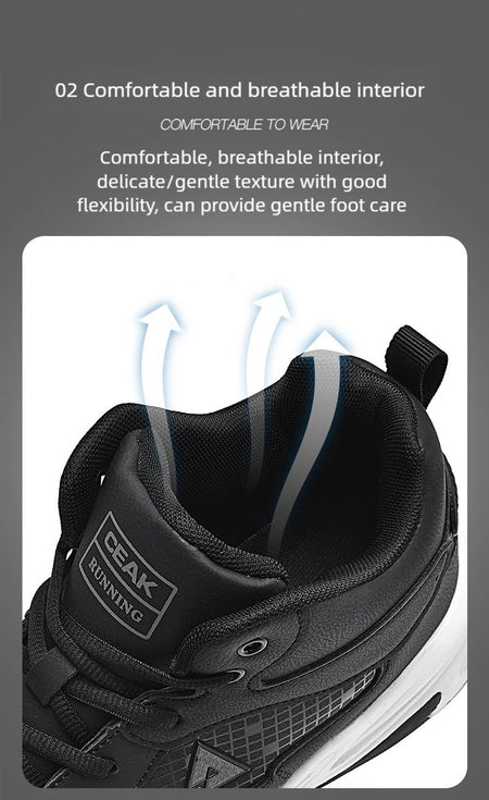 Men's high quality plus size casual sneakers Four seasons soft sole outdoor breathable running shoes students light sports shoes