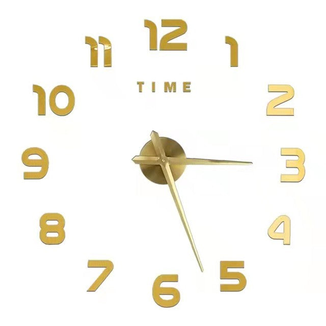 Fashion Modern Design Large Wall Clock 3D DIY Quartz Clocks Watches Acrylic Mirror Stickers Living Room Home Decor Horloge