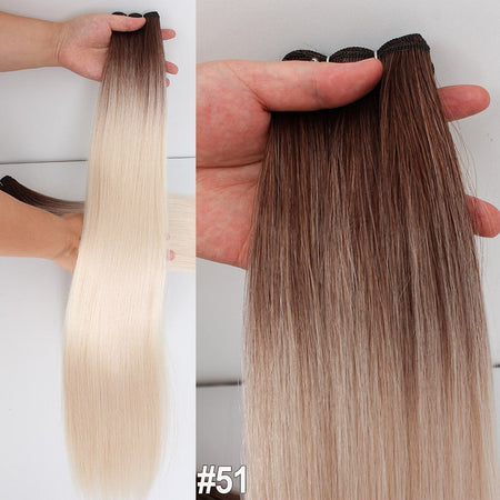 Russia Straight Hair Weave Bundles 65cm 200G Fiber Synthetic Hair Extensions Bio Protein Heat Resistant Ponytail Cosplay Hair