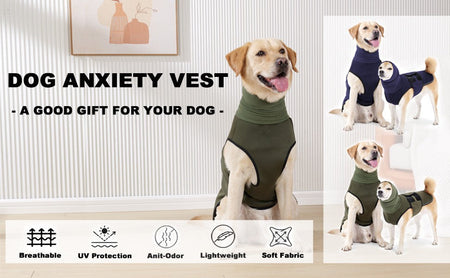 ATUBAN Dog Anxiety Vest Coat,Vet Visits and Separation-Keep Pet Calm,Dog Jacket for Thunder,Anti Anxiety Vest for Dogs and Cat