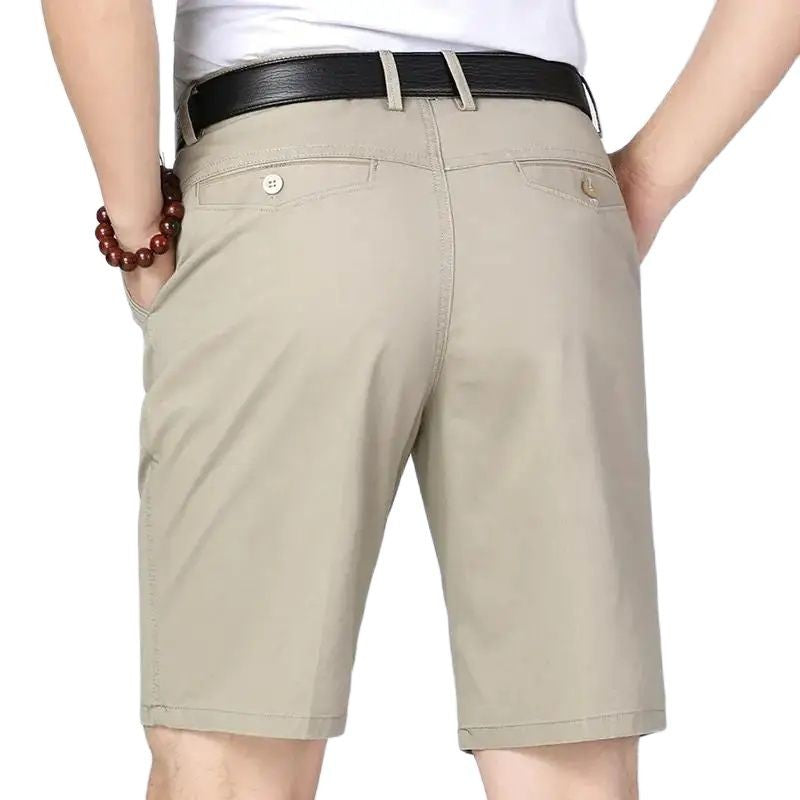 100% Cotton Shorts Men Knee Length Boardshorts Classic Brand Comfortable Clothing Beach Shorts Male Short Trousers