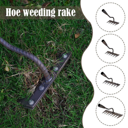 1PCS Teeth Carbon Steel Garden Hand Rake for Farm Garden Weeding Tools Scarifier Agricultural Nail Harrow Metal Harrow