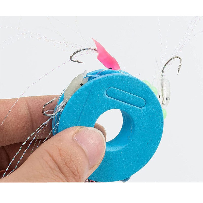 5/10pcs Fishing Foam Bobbin Diameter 4.5/5.8/6.8/10cm EVA Foam Spool Fishing Winding Board Mixed Color Fishing Line Winding Coil
