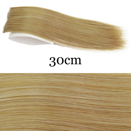 MERISI HAIR Synthetic Invisable Straight Hair Pads Clip In One Piece 2Clips Increase hair volume Hair Extensions Top Side Cover