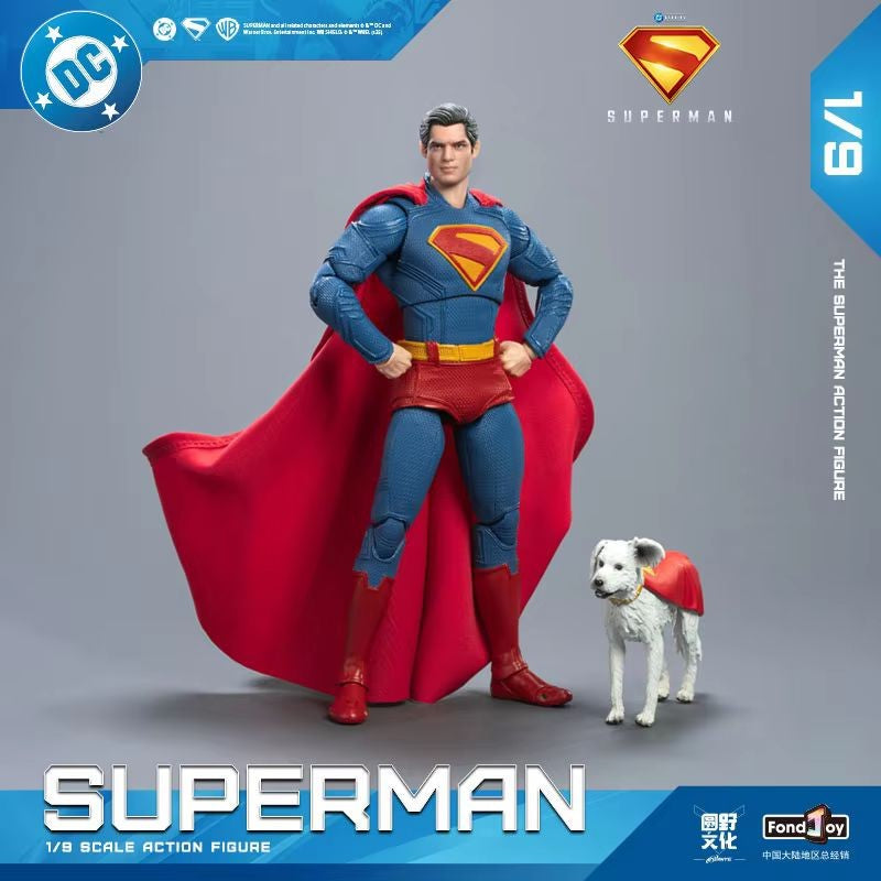 2026Hot Fondjoy Battle Damaged Superman Action Figure David Corenswet 1/9 New Superman Figure Pvc Joint Movable Kid Toy Boy Gift