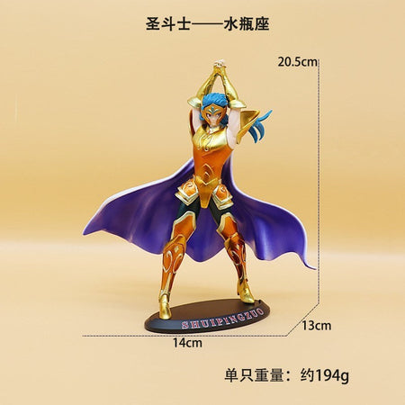 Japanese Anime Saint Seiya Figure Phoenix Ikki Hyoga Seiya Shiryu Standing Figure Toy PVC Box Figure Collection Decoration 19cm