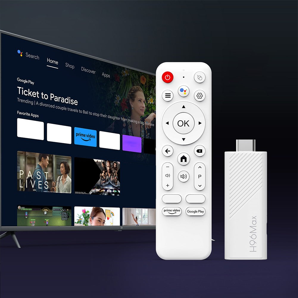 2025 New H96 MAX H313 Mini TV Stick Android 14 Smart TV Box 2GB 16GB Wifi6 BT 4K HD Google Voice Media Player 2.4G 5G TV Stick
