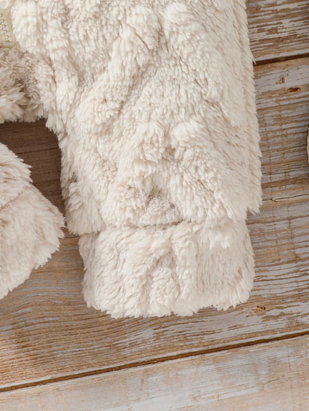 Baby Boys Cute Winter 2024 Long Sleeve Hooded Fashion Plush Jumpsuit For Streetwear Warm Clothes
