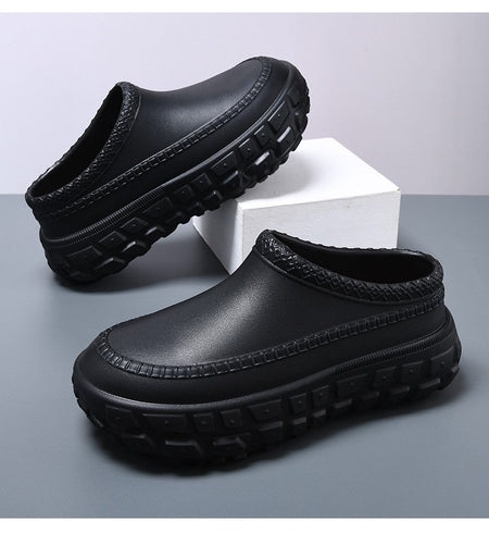 2025 New Men's Waterproof Non-slip Chef Shoes Lightweight Non-slip Wear-resistant Braid Toe Sandals Nurse Shoes