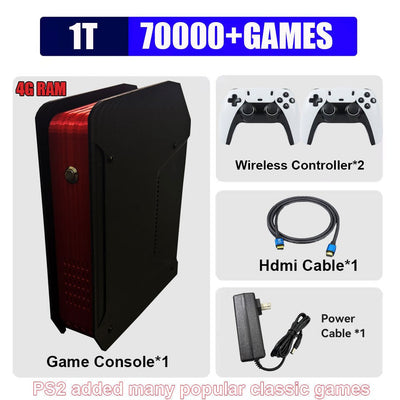 X4 Retro Video Game Console With 1T Dual-system and I3-3110M CPU  For PS2/PSP/WII/N64/DC/SS Children Gaming Gifts For Men Gift