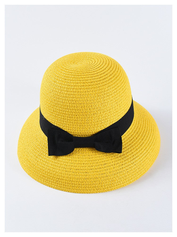 USPOP New women sun hats fashion bow straw hats casual summer wide brim drooping beach hat female summer hat