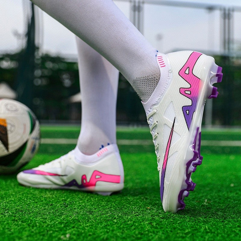 New Men Football Boots Match Indoor Long Spikes Ultralight Grass Cleats Breathable Soccer Shoes Sneakers Training Drop Shipping