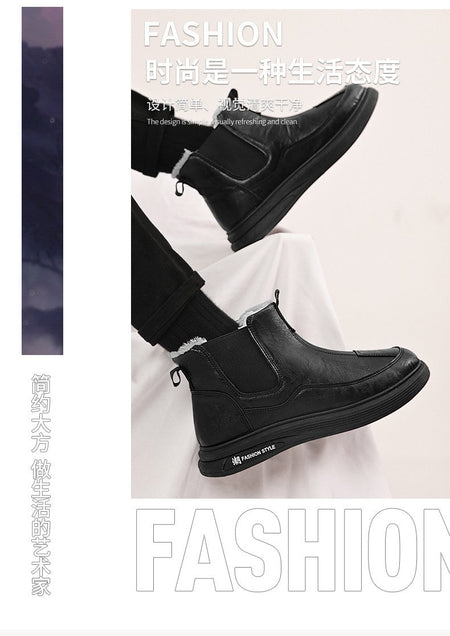 Men's Winter Boots and Cold-proof Boots 2025 Men's Winter High-quality Warm High-top Cotton Shoes Outdoor Thick-soled Snow Boots