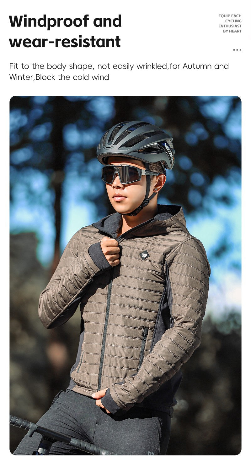 WEST BIKING Cycling Jacket Men Coats Winter Thermal Fleece Windbreaker MTB Bicycle Clothing Motorcycle Bike Jackets 0?-15?