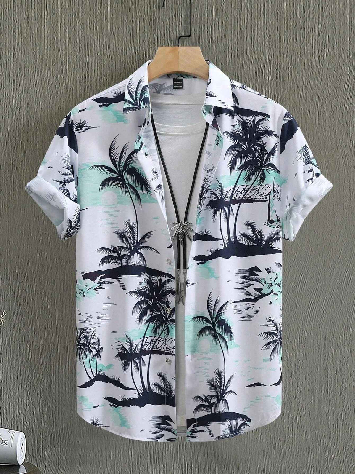 Hawaiian Shirt Man Print Casual Thin Beach Slim Fashion Shirt High Quality Luxury Black Social Vintage Funny Oversized Clothes