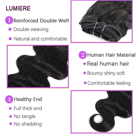 Body Wave Human Hair Clip In Extensions 100% Human Hair Extensions Brazilian Virgin Raw Seamless Clip In Hair Weave For Women
