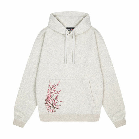 American Retro Sakura Hoodie Sweatpants Two Piece Set Y2K Mens and Womens Sportswear Fashion Casual Pullover Casual Pants Set