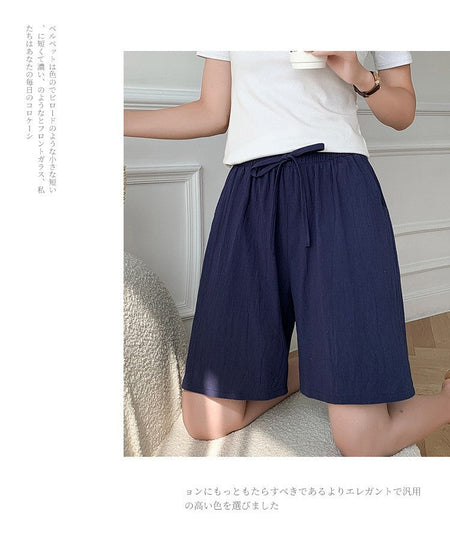 Women shorts Summer Casual Solid Cotton Linen shorts high waist loose shorts for girls Soft Cool female shorts M-3XL