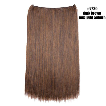 BENEHAIR Synthetic Invisible Wire No Clips In Hair Extensions Secret Fish Line Hairpieces Hair Extensions Fake Hair For Women