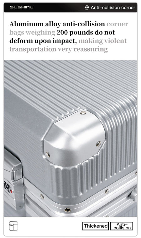 New Style Skate-Wheel Luggage, 24-inch Travel Suitcase, 20-inch Carry-On Suitcase, Premium Combination Lock Suitcase, Business T