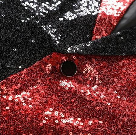 Shiny Gold Sequins Blazer for Men's New Slim Fitting Splicing Men's Suit Night Club Party DJ Stage Singer Dance Show Dress Homme