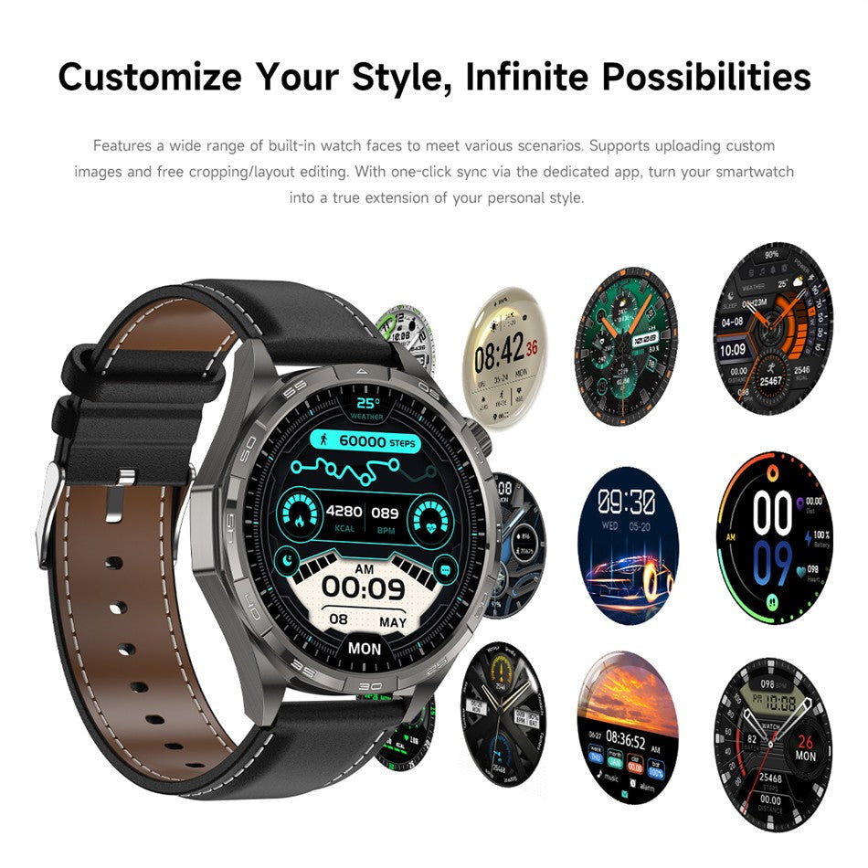 2026New Original fitness Watch G T6 Pro Smart Watch 1.50"HD AMOLED Screen GPS track Heart Rate Bluetooth Call Smartwatch for Men