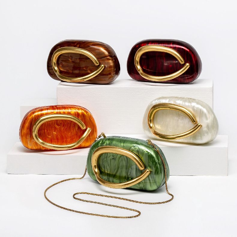 Box Bag Metal Details Crossbody Pu Leather Clutch Shoulder Luxury Brand Handbags Women's Handbag Ladies Female Evening Purse Red