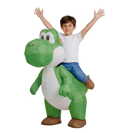 Anime Super Brother Yoshi Cosplay Inflatable Dinosaur Costume Halloween Carnival Party Outfit Quick Inflation Suit For Men Women