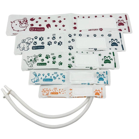 Pet & Animal Blood Pressure Monitoring Cuff, PVC Hose, Blood Pressure Measurement Cuff for Mice/Rabbits/Cats/Dogs/Cattle